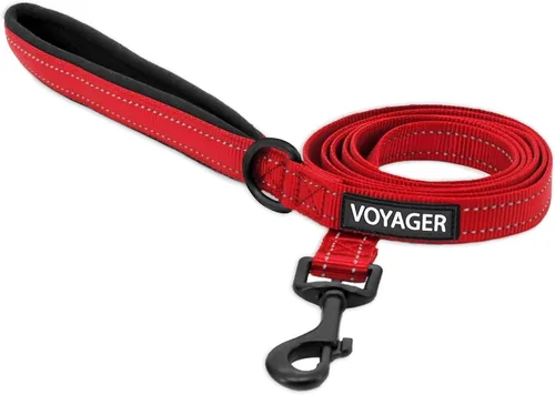 Miniatura 10 de Best Pet Supplies Correa reflectante Voyager para perros con mango de neopreno, para razas pequeñas, medianas y grandes, bonita y resistente