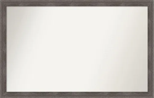 Miniatura 508 de Amanti Art Espejo personalizado, espejo de baño gris plomo a rayas, espejo de pared o espejo de tocador de baño sobre el fregadero