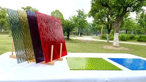 Miniatura 4 de Hojas de mosaico de vitrales de 12 x 12 pulgadas, paquete de 6 (total 5.8 pies cuadrados), coloridas hojas de arte y manualidades para aficionados