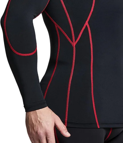 Miniatura 5 de TSLA - Paquete de 1 o 3 camisetas de compresión para hombre de manga larga con SPF 50+, camiseta de entrenamiento, deportiva, de protección