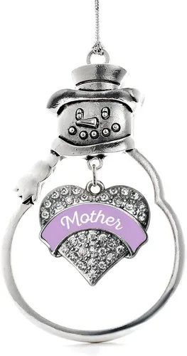 Miniatura 17 de Inspired Silver - Big Sis - Adorno de Navidad plateado - Adorno de árbol de Navidad con dije de corazón con circonita cúbica - Decoración colgante