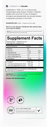 Miniatura 6 de LYSI Omega 3 Aceite de Pescado Limón, 8.12 OZ