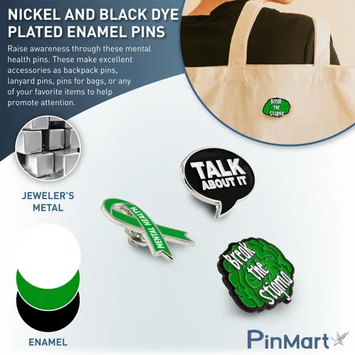 Miniatura 6 de PinMart's Suicide Prevention And Mental Health Awareness Enamel Lapel Pin - Enamel Pin Set and Lapel Pins Bulk for Backpacks, Bags, Hats, or
