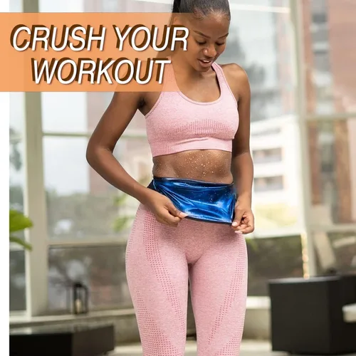 Miniatura 5 de Huiming - Traje de sauna para mujer, reductor de cintura para entrenamiento de cintura, banda de sudor para el estómago, cinturón inferior
