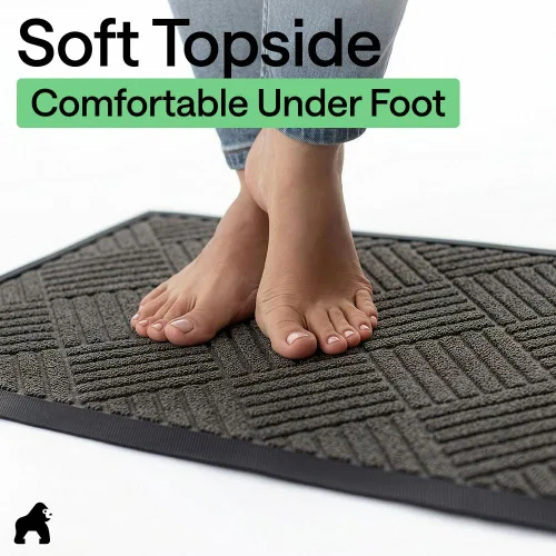 Miniatura 8 de Gorilla Grip WeatherMax - Tapete de pasillo para todas las estaciones, impermeable, 72 x 24 pulgadas, goma natural duradera, resistente a manchas