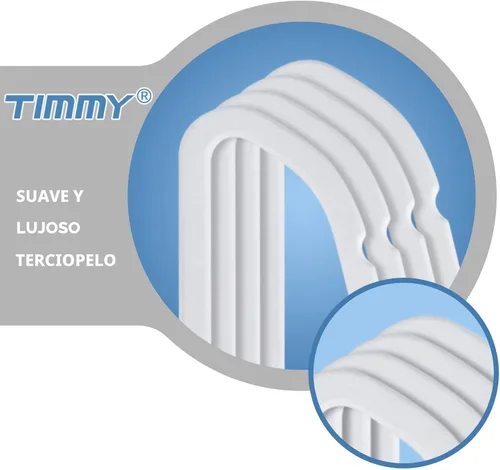 Miniatura 4 de TIMMY Perchas de terciopelo antideslizantes – Traje y abrigo (paquete de 50) Perchas ultrafinas que ahorran espacio y resisten hasta 10 libras
