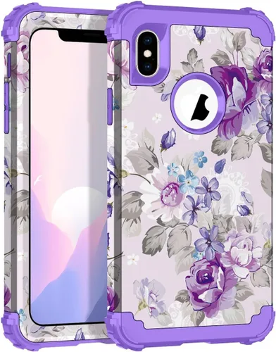 Miniatura 92 de Hocase Funda para iPhone SE 2022/2020, resistente a prueba de golpes, de plástico duro+goma de silicona, funda protectora híbrida para iPhone SE