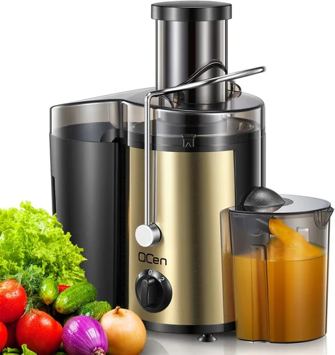 Miniatura 23 de Máquina exprimidora, extractor centrífugo de 800 W con boca ancha de 3 pulgadas, canal de alimentación para frutas y verduras, fácil de limpiar