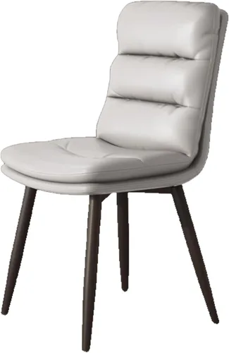 Miniatura 10 de Upholstered Dining Chairs Set of 4, Leather Kitchen Chair with Metal Legs, Dining Room Kitchen Chair with Back for Brown