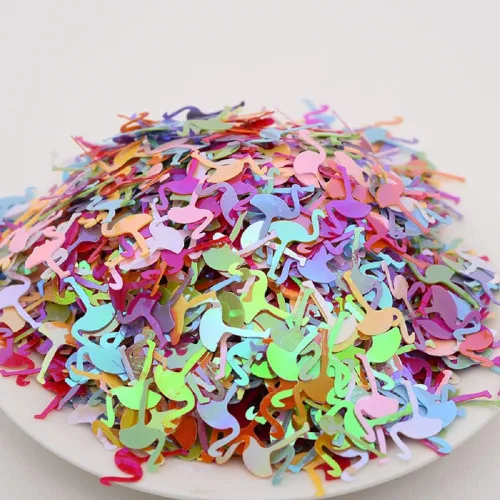 Miniatura 5 de 2000 piezas de confeti de PVC con purpurina de flamenco para manualidades, tarjetas, bricolaje, compromiso, boda, despedida de soltera, cumpleaños