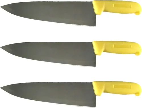 Miniatura 14 de Cuchillo de chef de 8 pulgadas de varios colores y paquetes, cubiertos de cocina comercial Razor Sharp - Cuchillos de cocina (paquete de 3 - verde)