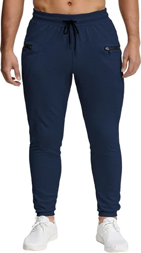 Miniatura 5 de MAIKANONG Pantalones deportivos ajustados para hombre, pantalones de entrenamiento para gimnasio, correr, atletismo, casual