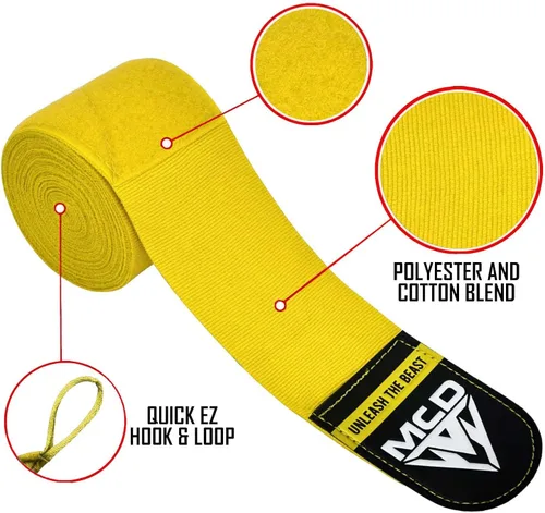 Miniatura 2 de MCD - Envolturas de boxeo para hombres y mujeres de 14.8 ft/180 pulgadas, para guantes de boxeo con lazo para el pulgar, Muay Thai, apretones