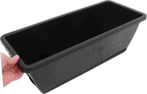 Miniatura 9 de Yardwe Macetas rectangulares para exteriores, macetas y pies de maceta, 6 unidades, para jardín