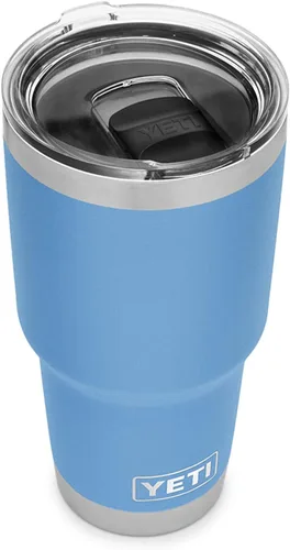 Miniatura 17 de YETI Rambler - Vaso aislado al vacío de acero inoxidable de 30 onzas con tapa MagSlider azul (Offshore Blue)