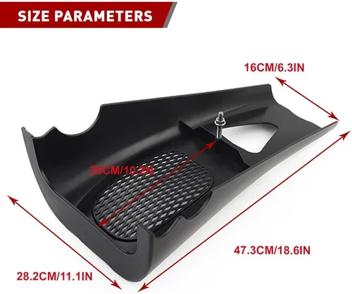 Miniatura 3 de Lirun M8 - Alerón de barbilla estirado ABS de repuesto para Harley para Touring Road Street Glide 2017+, negro brillante