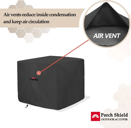 Miniatura 5 de Porch Shield Cubiertas impermeables para aire acondicionado – Cubierta cuadrada resistente para aire acondicionado para unidad exterior de hasta 30