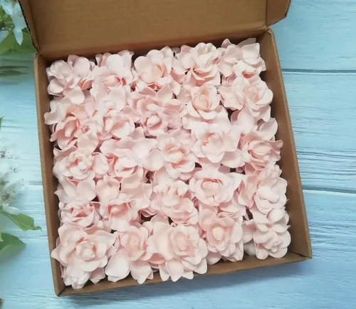Miniatura 2 de D-Seven Flores artificiales, 25 piezas de flores de Gardenia con tallo para flores de boda, centros de mesa, despedida de soltera, baby shower