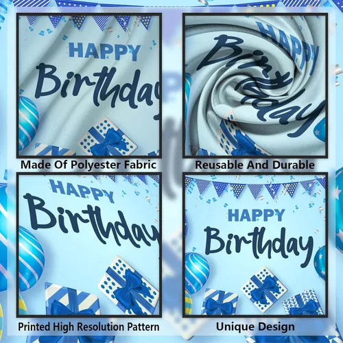 Miniatura 3 de Cartel de feliz cumpleaños, globos de confeti, decoración temática de confeti para niñas, niños, mujeres, hombres, 1, 1, 16, 18, 21, 30, 40, 50, 60