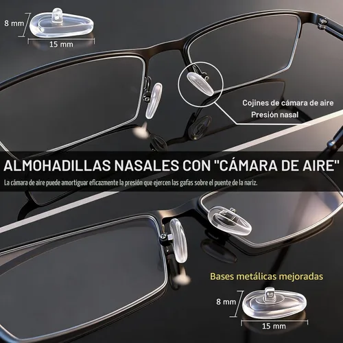 Miniatura 3 de GOTOBA - Juego de 22 pares de almohadillas de nariz atornilladas, kit de repuesto mejorado para lentes con destornillador para lentes, pinzas, paño