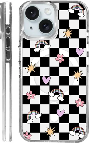 Miniatura 67 de Funda para iPhone 13/14 [compatible con Magsafe], funda magnética transparente de silicona a prueba de golpes con patrón de versículos de la Biblia