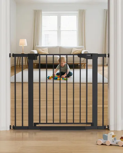 Miniatura 16 de Cumbor Puerta de bebé extra alta de 36 pulgadas para escaleras, puerta para perros de 29.7-40.6 pulgadas de ancho para puertas, puertas de mascotas