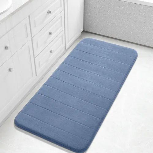 Miniatura 85 de Yimobra Tapete de baño de espuma viscoelástica, súper suave, absorbente, antideslizante, de secado rápido, lavable a máquina, tapete para bañera
