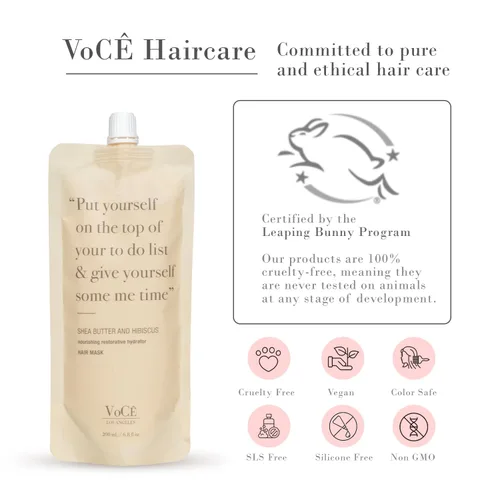 Miniatura 8 de VoCÊ Haircare - Mascarilla hidratante de manteca de karité natural y hibisco para el cabello Tratamiento acondicionador, hidratante y restaurador