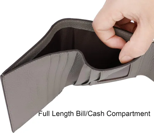 Miniatura 5 de Lavemi Carteras compactas de cuero ultrafinas y pequeñas para mujer, con bloqueo RFID, tarjetero para tarjetas de crédito