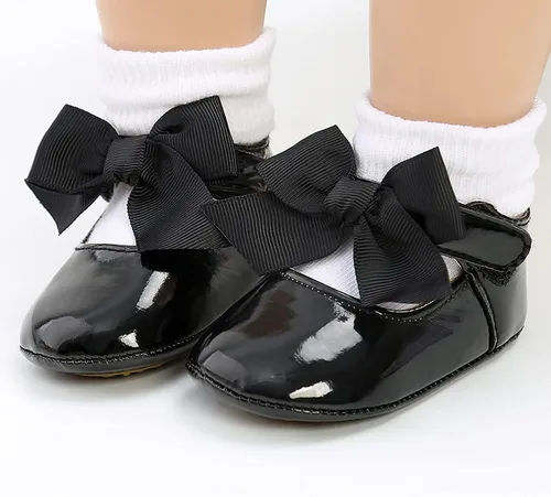 Miniatura 4 de Zapatos de bebé Mary Jane Flats antideslizantes con suela suave para bebés y niños pequeños, primeros caminantes, para fiestas, Navidad y vestidos