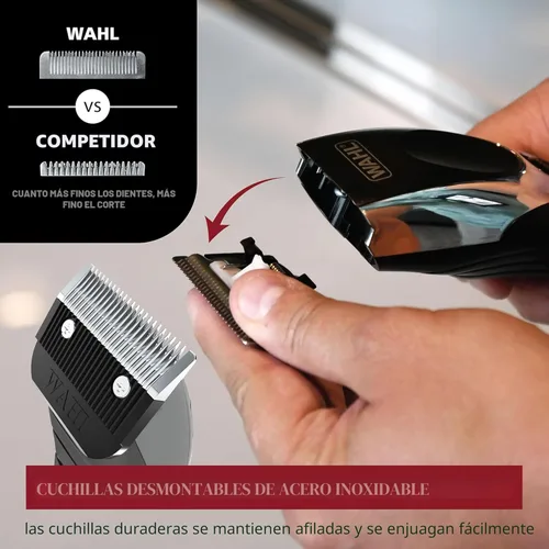 Miniatura 4 de Wahl - Cortadora de pelo inalámbrica Chrome Pro para hombres y combo de recortadora de pelo con batería para cortes de pelo completos y retoques