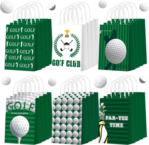 Miniatura 10 de Outus 24 bolsas de papel para fiesta de fútbol, regalo de fútbol, bolsas de papel con asas, pelota deportiva, bolsa de dulces para pelotas