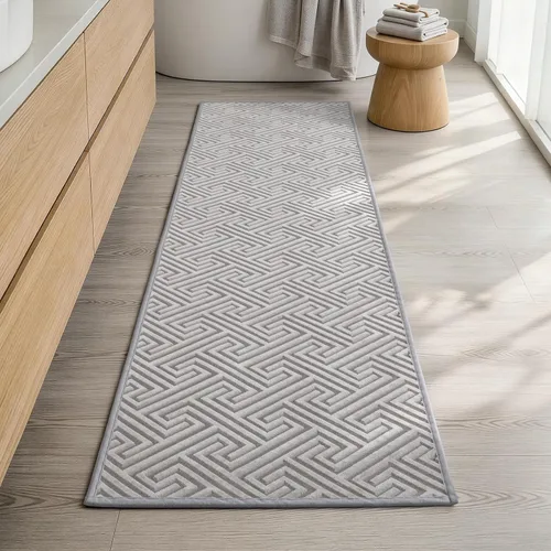 Miniatura 44 de YIHOUSE Beige Bathroom Rugs 17"x24", Quick Dry Non Slip Bath Rug, Absorbent Machine Washable Thin Bath Mat for Restroom Floor Tub Laundry Room Home