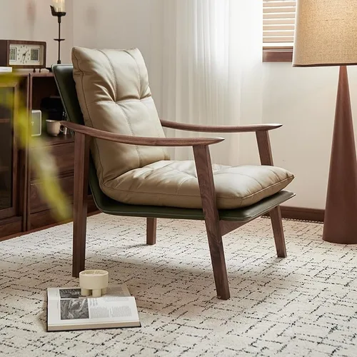 Miniatura 2 de Silla de escritorio cómoda Silla de madera Silla de comedor Silla de té moderna Silla de té para el hogar Reposabrazos Silla de ocio Silla