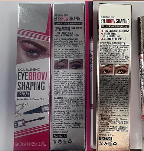 Miniatura 8 de Lápiz de cejas 2 en 1 con gel, 2025 nuevo lápiz mágico impermeable para cejas, bolígrafo de cejas microblading 3D de doble punta con 4 puntas