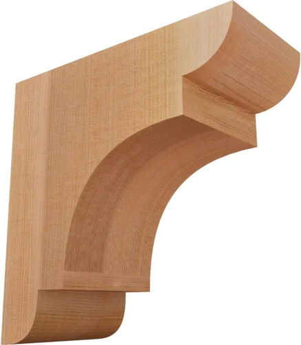 Miniatura 127 de Ekena Millwork COR04X12X12NEB00RWR 4 pulgadas de ancho x 12 pulgadas de profundidad x 12 pulgadas de alto New Brighton Rough Sawn Corbel, cedro rojo