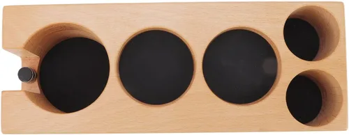 Miniatura 8 de Soporte de pisón de café, estación de espresso antideslizante de madera para café hogar (L)