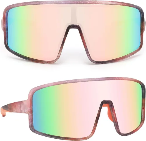 Miniatura 10 de Karsaer Vision - Gafas de sol deportivas para hombres y mujeres, gafas de sol de béisbol para jóvenes, niños, adolescentes y niñas Rojo