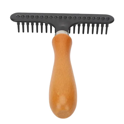 Miniatura 5 de Rastrillo portátil de acero inoxidable para alfombras de mano, rastrillo de limpieza de peluquería para peluquería para salón de belleza