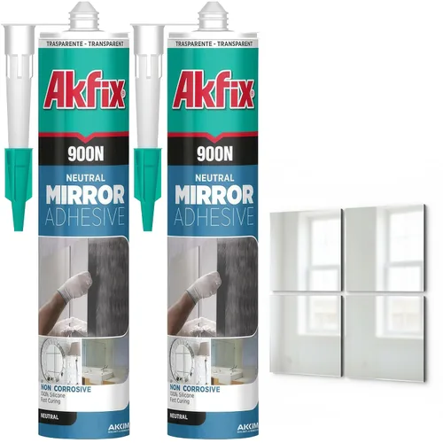 Miniatura 15 de Akfix 905N - Calafateo de silicona transparente 100% para construcción y construcción (12 x 10.5 onzas líquidas), sin disolventes, bajo olor