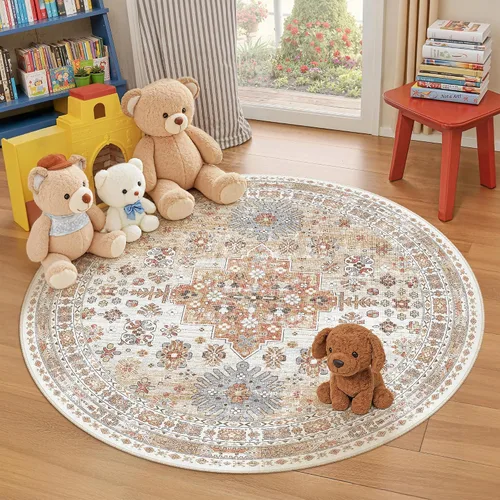 Miniatura 161 de zesthome Alfombra 4x6 - Alfombra Resistente a Manchas Lavable, Alfombras con Respaldo Antideslizante para Sala de Estar, Alfombras Pequeñas de Área