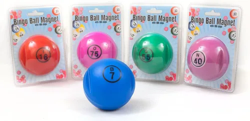 Miniatura 2 de Imán de bola de bingo púrpura con 100 chips magnéticos (artículo No. 53493)