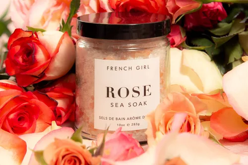 Miniatura 4 de Sales de baño French Girl Rose – Sal calmante de Epsom para remojar, mezcla aromaterapéutica de sal del mar muerto para dolores musculares