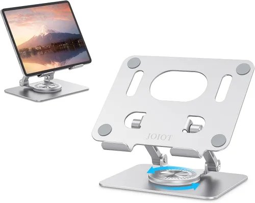 Miniatura 8 de JOIOT Soporte giratorio para tableta con base giratoria 360, soporte ajustable para dibujo, compatible con iPad Pro/Air/Mini y más (negro)