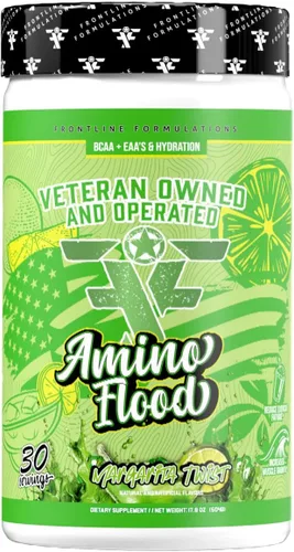 Miniatura 11 de Amino Flood de formulaciones de primera línea - Fórmula de recuperación e hidratación BCAA + EAA - Soporte muscular, electrolitos y resistencia