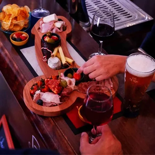 Miniatura 6 de Tablas de charcutería, tablero de aperitivos, tablas de embutidos únicas, tabla de quesos personalizada, divertidos cubiertos de cocina, vino