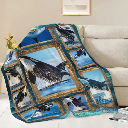 Miniatura 241 de Manta de Foca del Océano, Regalos de Focas para Niños, Niñas, Adultos, Mujeres y Hombres, Suave, Acogedora, Cálida, Felpa Esponjosa, Mullida