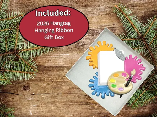 Miniatura 6 de Adorno artístico de Navidad, adorno de Navidad para artistas, regalos para artistas, colorido, fácil de personalizar en casa, viene en una caja