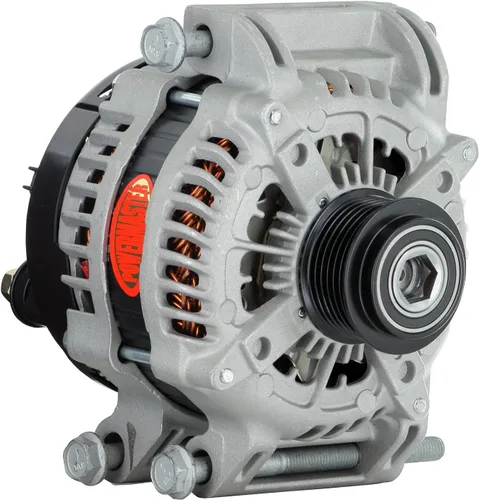 Powermaster 41576 Alternador (Denso Natural 245A 6 grv Polea Dodge/Jeep 2011-15 5.7L, 6.4L Ext Regulado Horquilla Actualización), 1 paquete