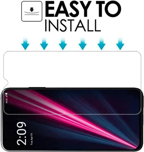 Miniatura 6 de Protector de pantalla transparente para T-Mobile Revvl 6 Pro 5G HD - Paquete de 2 polainas templadas antiarañazos para T-Mobile REVVL 6 PRO 5G 6.82